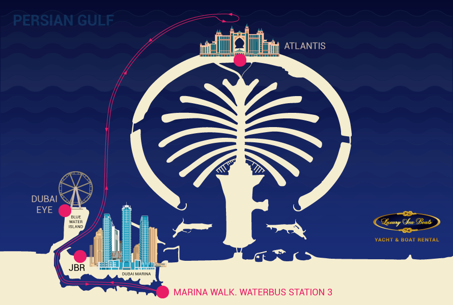 Dubai Marina, JBR and Atlantis tour